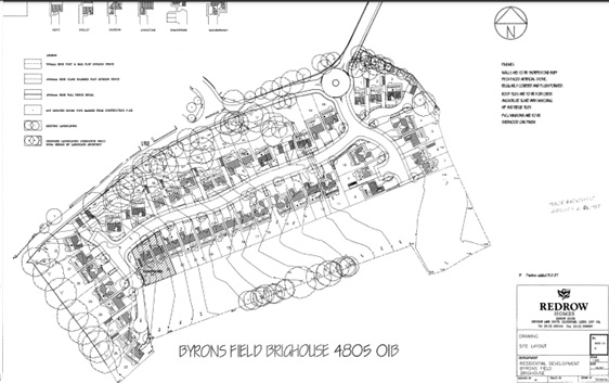 Site plan for the 44 houses 1996