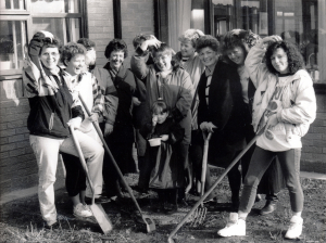 Sandholme Fold, Hipperholme and their new patio - 21 May 1992