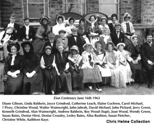 CENTENARY CELEBRATIONS ZION CHAPEL HOVE EDGE 16 JUNE 1963