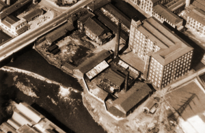 Aerial view of Mill Royd Mill Huddersfield Road - 1970s / early 1980s