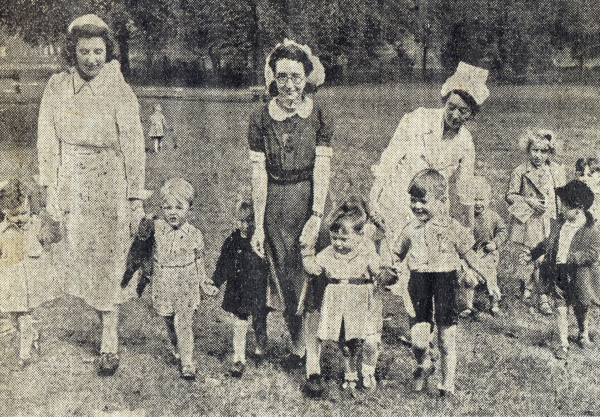 Wellholme Park Nursery - Some Early Staff and Children - c 1942